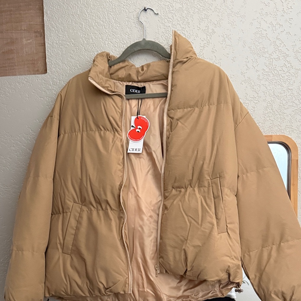 Cider Camel Puffer Jacket for Women